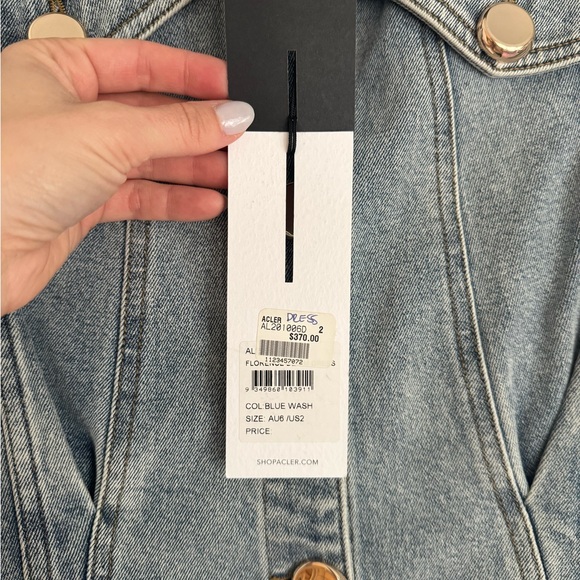 ACLER Mini Denim Dress (new, never worn) - Picture 6 of 6